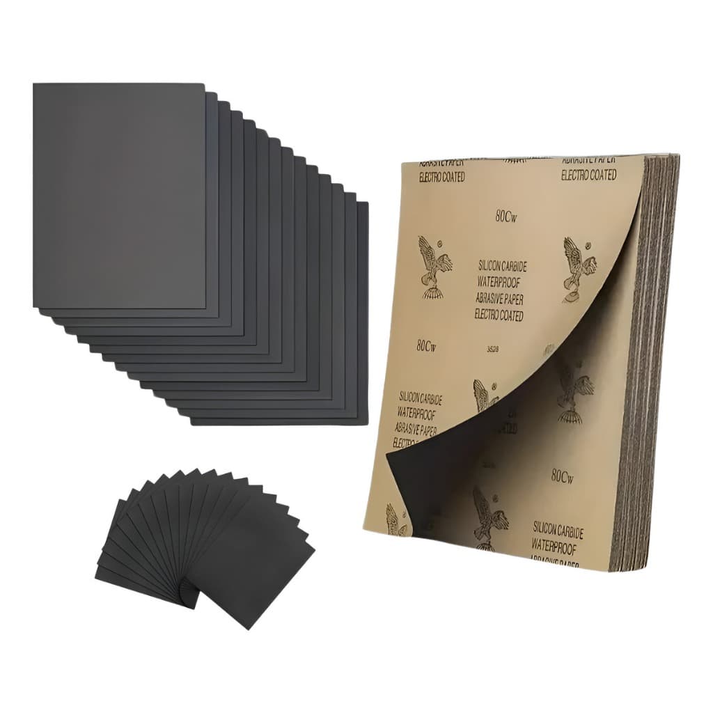 Kit 50 Folhas Lixa Dagua Acabamento Grão 60 A 600 Polimento