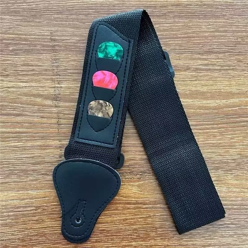 Correia para Violão e Guitarra com Porta Palhetas – Conforto e Praticidade no Palco