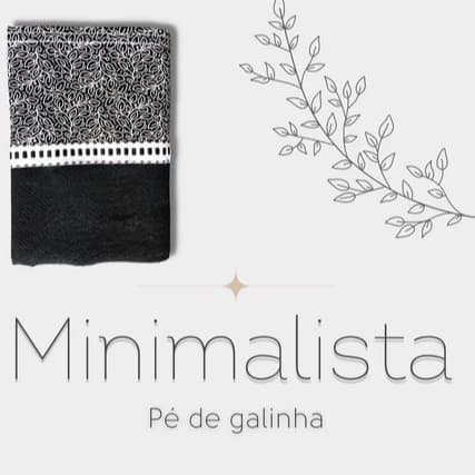 Pano De Prato Preto Pé De Galinha Minimalista Kit 10 Unid