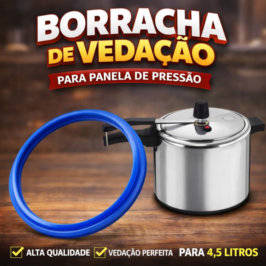 Borracha Vedação Panela de Pressão 4,5L Silicone Atóxico Anel Vedação Tampa Eirilar Panelux e Outras