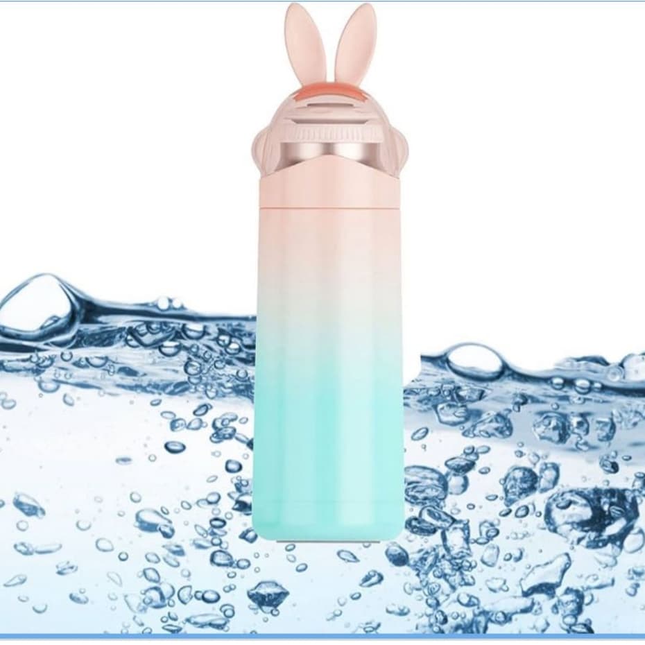 Garrafa Térmica Infantil Coelho Colorido 350|500ml com Tampa Vedada