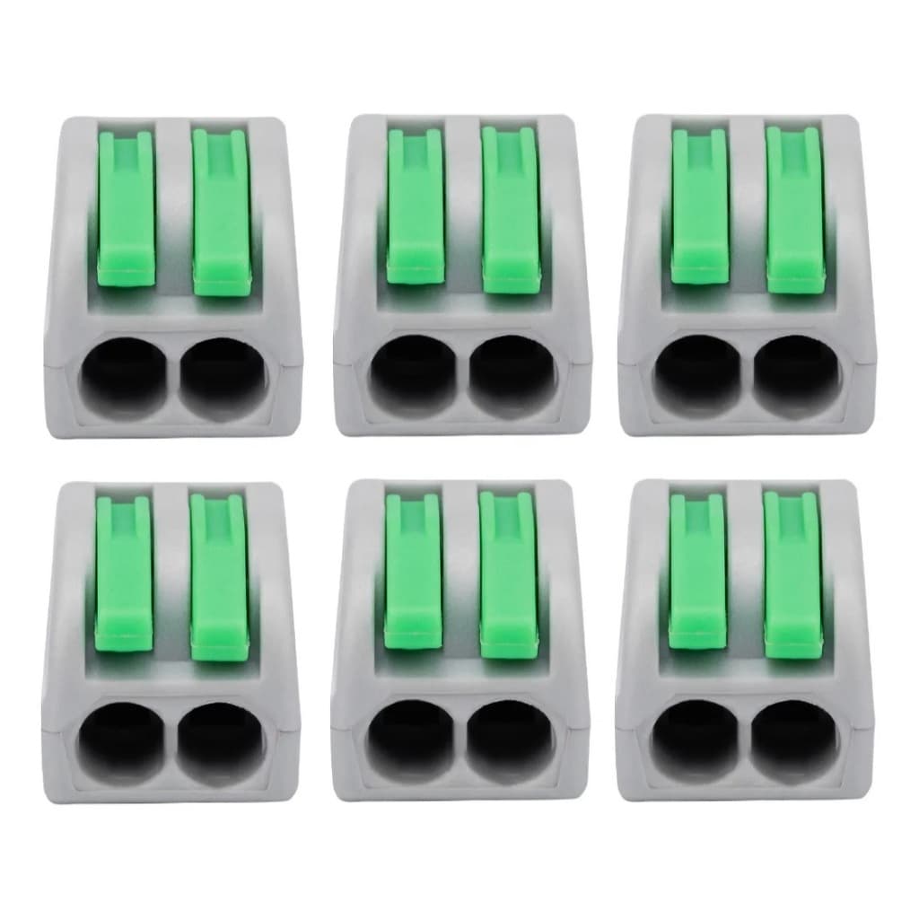 Conector 2 Vias 1x2 Conex 1000 Intelbras Clip 4mm Kit 6 Peças Emenda