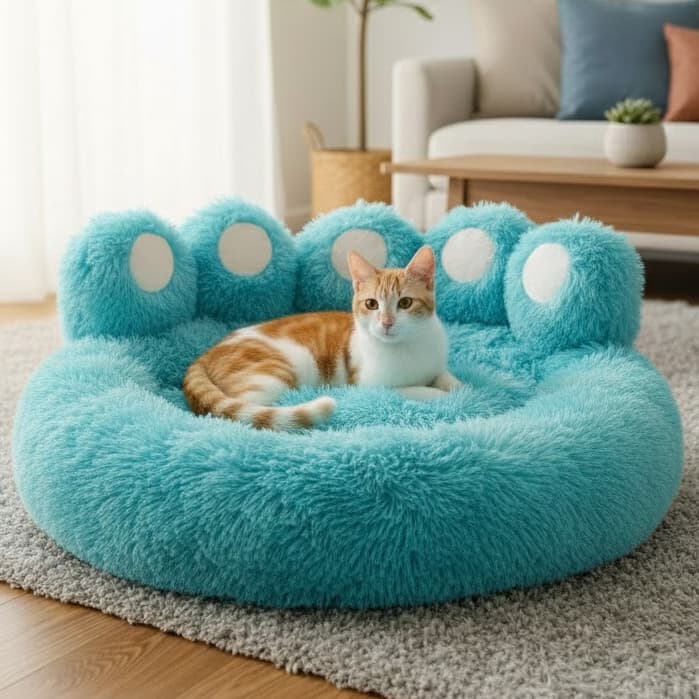 cama pata pet antialérgica alta qualidade vários tamanhos cachorro gato cama