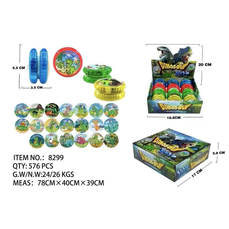 Caixa Com 12 Super Ioiô Yoyo Luz De Led Colorido Infantil Cor Animais Aquáticos