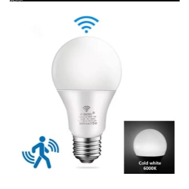 Lâmpada de led  com sensor de movimento, radiação infravermelha, detector de movimento, luz de segurança