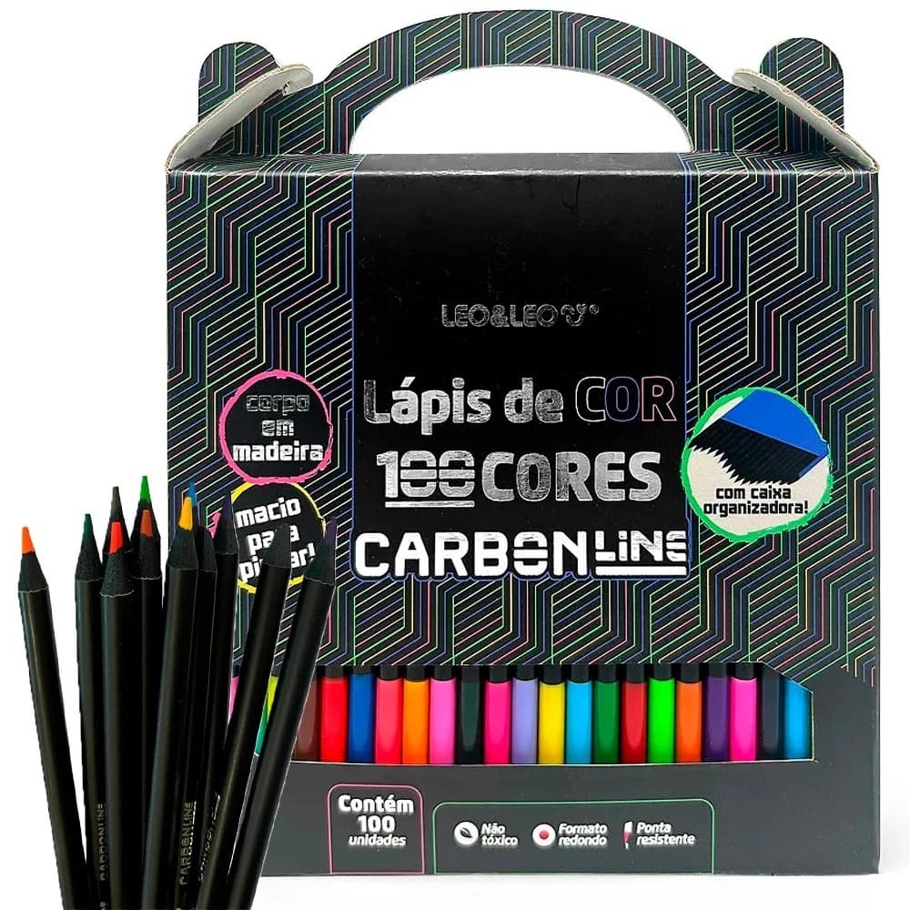 Lapis De Cor 100 Cores Carbon Super Soft Ponta Macia Suave Leoleo Lápis Colorido Profissional