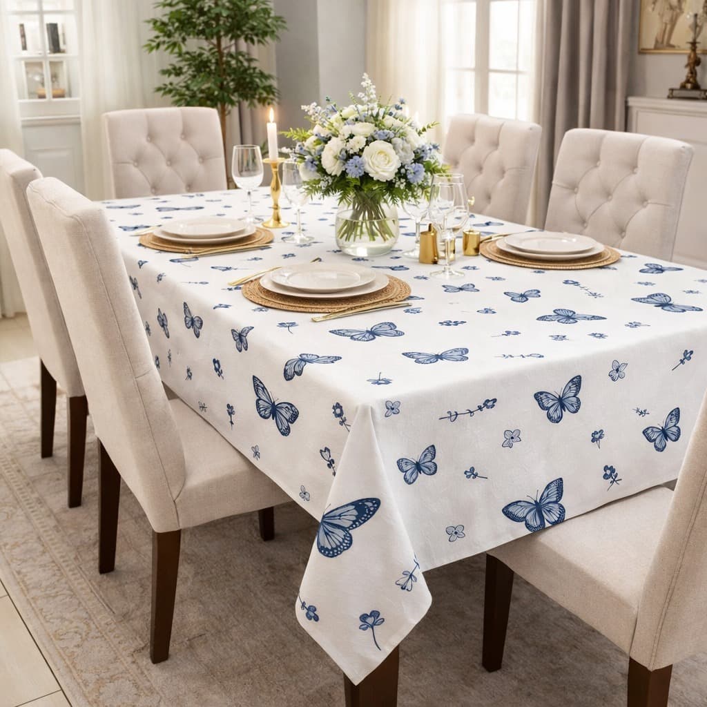 Toalha de Mesa 4 6 8 10 LUGARES ALGODAO DECORACAO DE Cozinha Estampada Retangular