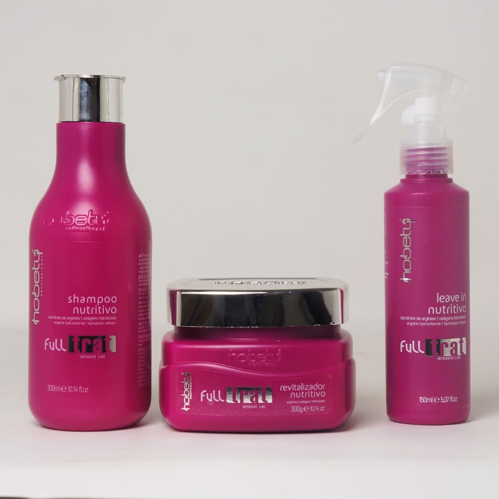 HOBETY FULLTRAT REVITALIZADOR KIT - SHAMPOO 300ML + MÁSCARA 300GR + LEAVE-IN 150ml
