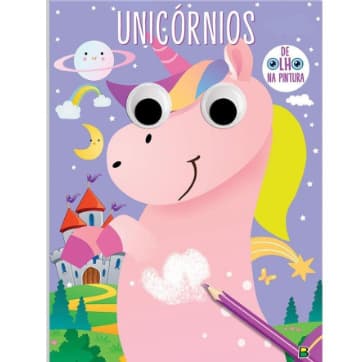 Livro de Colorir De Olho na Pintura Unicórnios com Olho Giratório