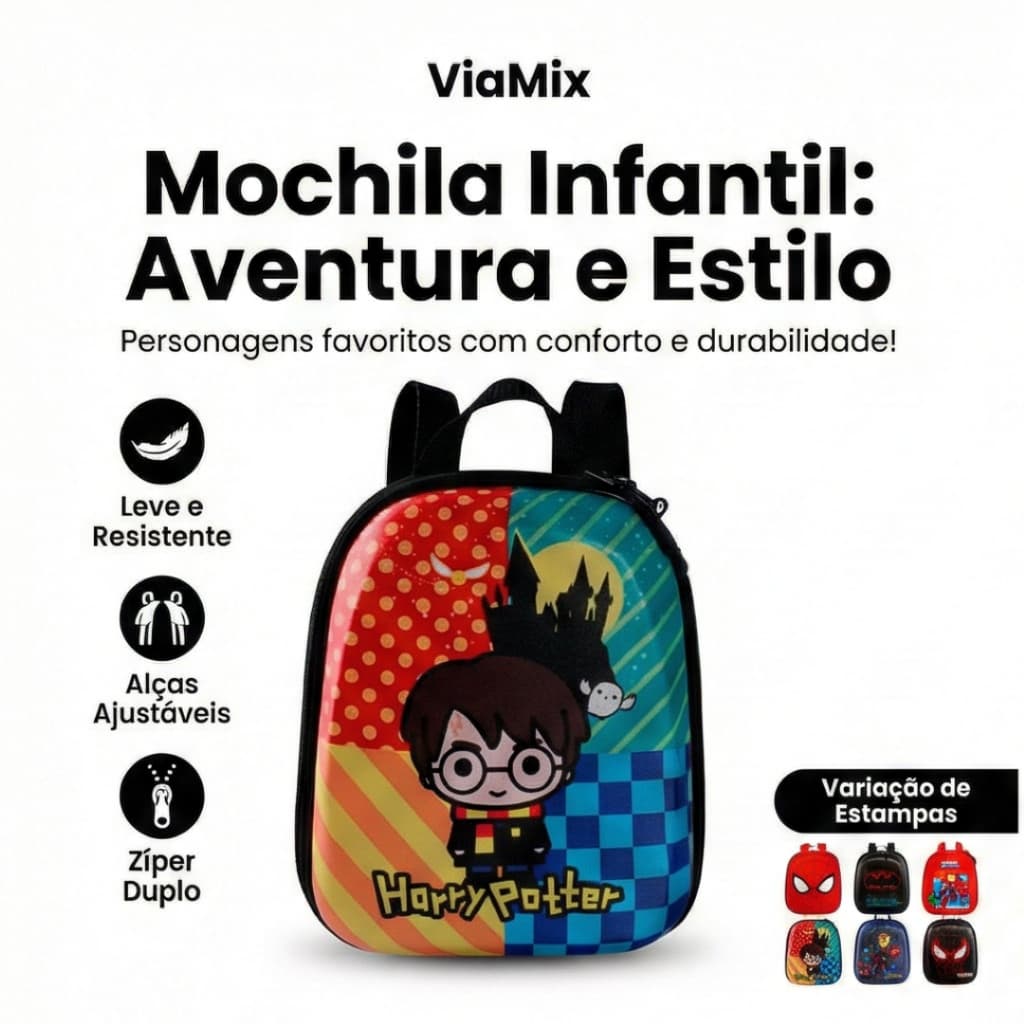 Mochila Infantil Tamanho P Creche Escola Passeio Batman Homem de Ferro Homem Aranha