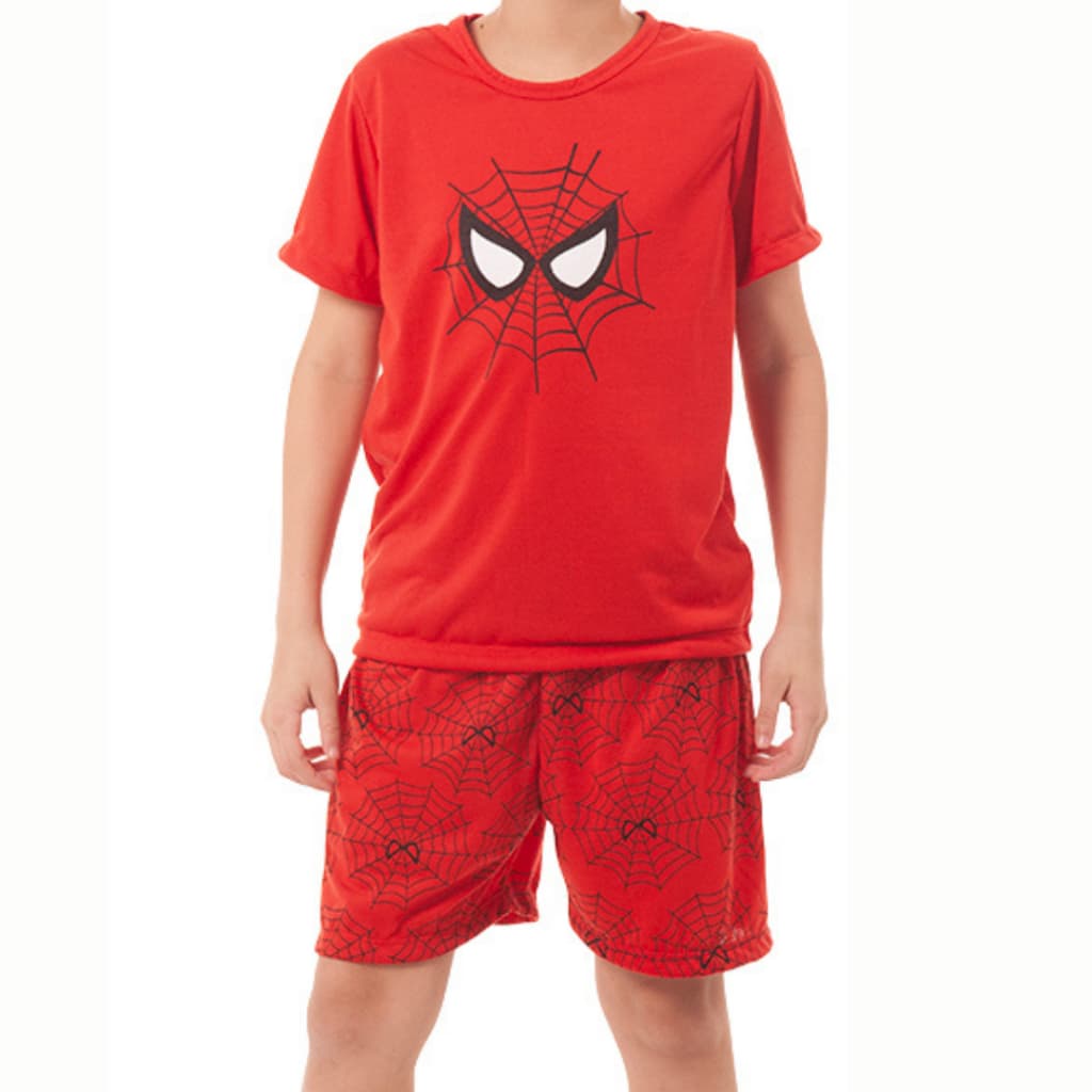 PIJAMA INFANTIL MALHA  PERSONAGENS  SONIC MICKEY SNOOP PATETA MANGA CURTA CAMISETA
