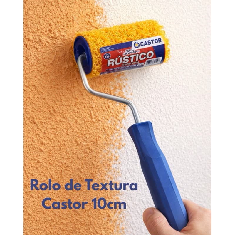 Rolo de Textura Castor Rústico Chapiscado – 10 cm