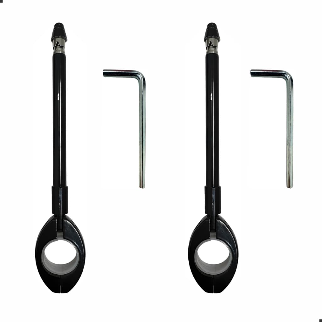 Antena Corta Pipa Moto Retrátil Anti Cerol Aço Inox Guidão Preto Cromada Kit 2 un, 1 un Escolha