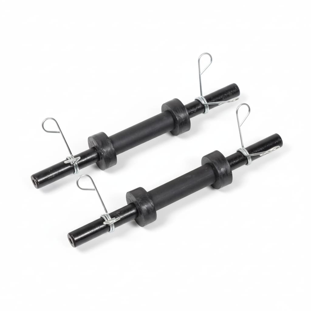 Par de Barra Halter de 40cm Oca Com Pegada Emborrachada + Presilhas