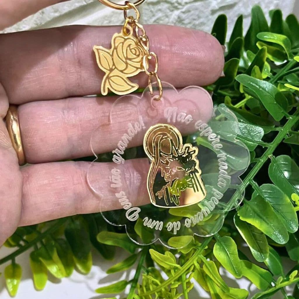Chaveiro Acrilico Personalizado Santa Terezinha