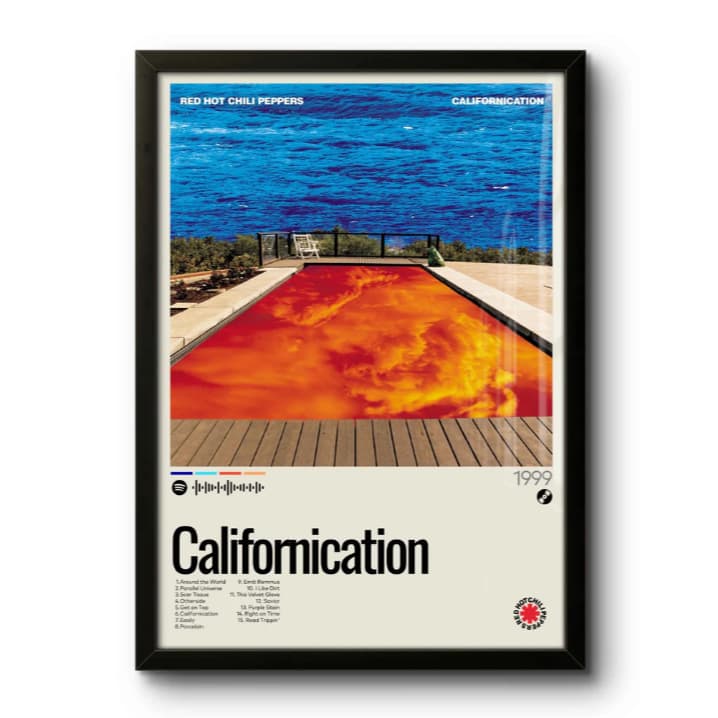 Quadro Decorativo: Californication (1999) by Red Hot Chili Peppers, musicas, modernidade, decoração.