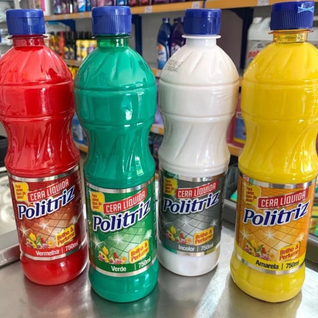 Cera Líquida Politriz 750ml Brilho Intenso Proteção para Pisos Fácil Aplicação