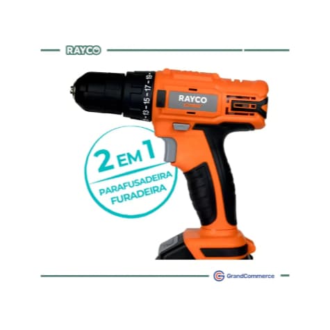 Parafusadeira Furadeira S/ Fio 12v  ou 21v  Kit Maleta 110pçs Rayco