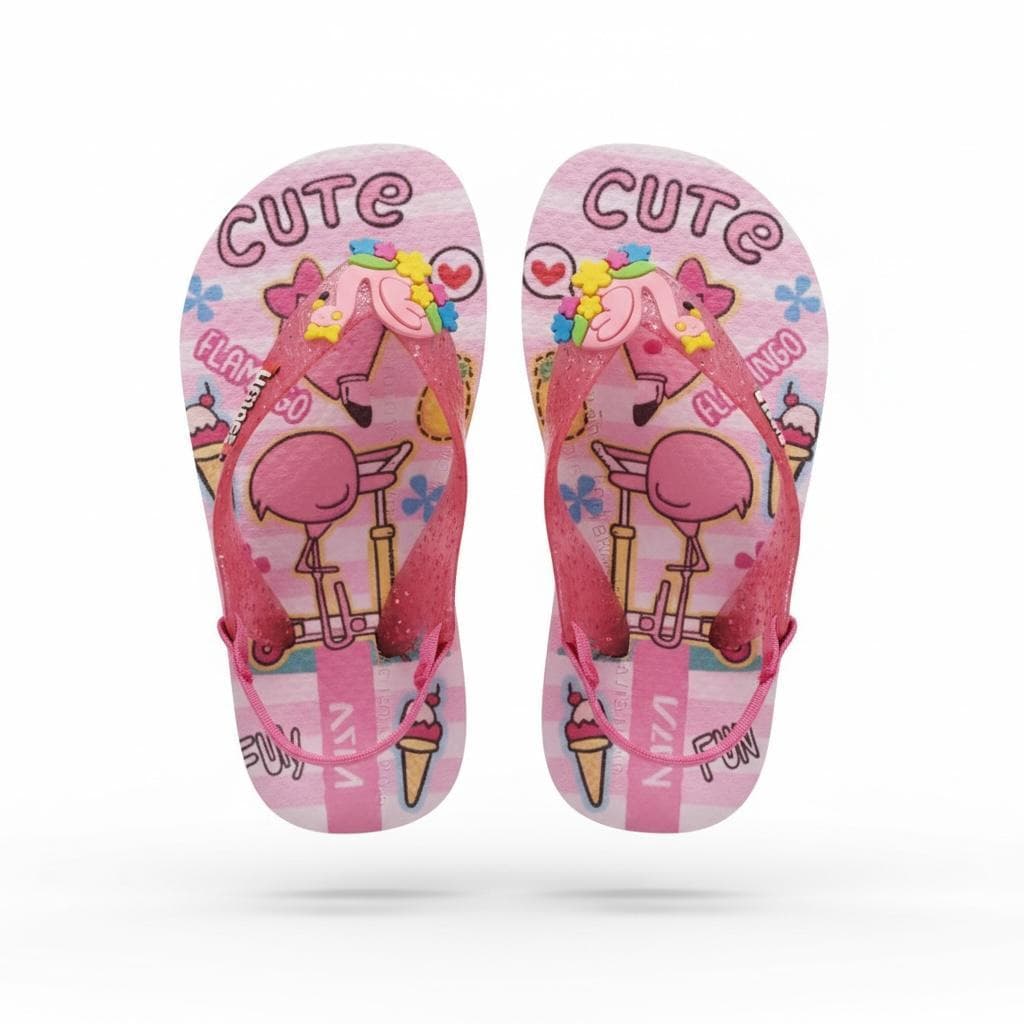 Chinelo Bebê Menina de Dedo Antiderrapante Infantil Confortável Macio Leve Elastico de Borracha