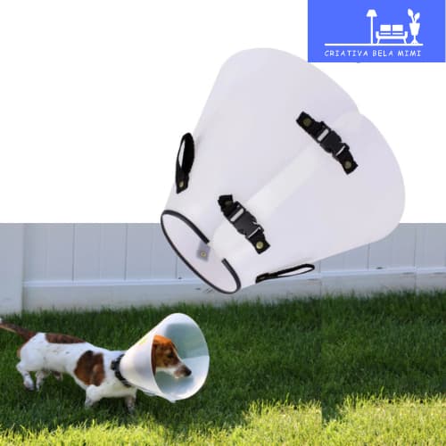 Colar Elizabetano Pós-Cirúrgico para Cachorros – Cone Protetor Anti-Lambeção Cães, gatos, pet