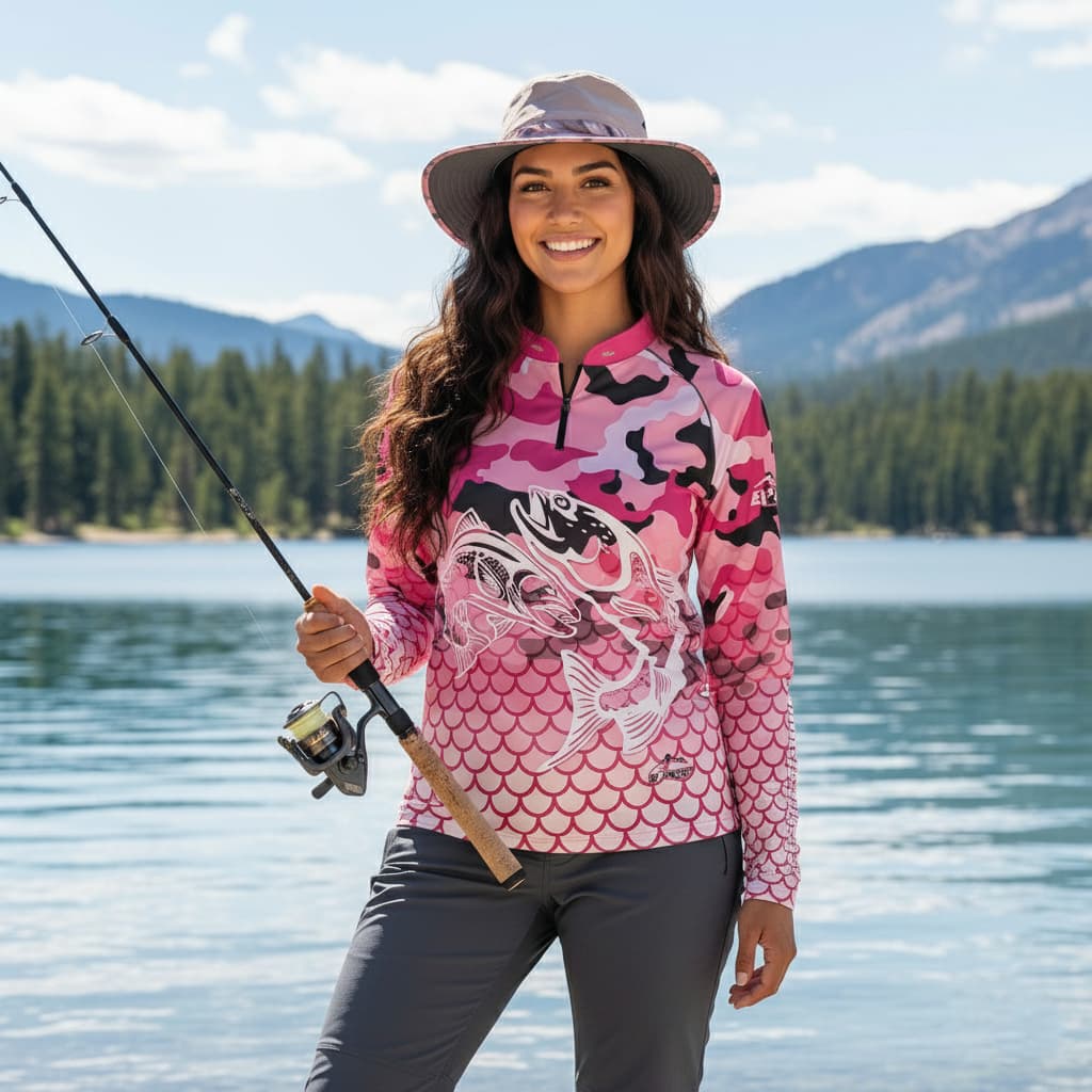 Camisa Feminina Pesca Proteção Uv50 Pescaria Esportiva Preta