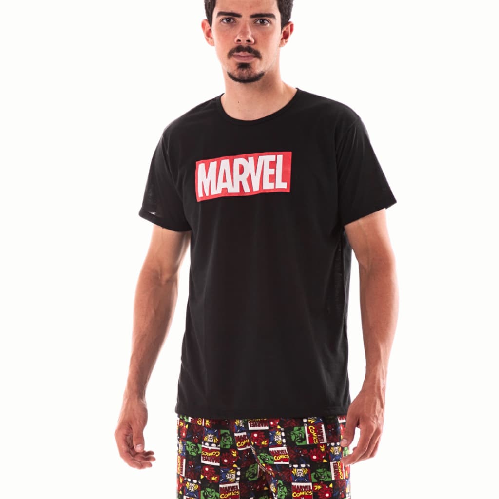 PIJAMAS MANGA CURTA PERSONAGENS DIVERTIDOS VERÃO
