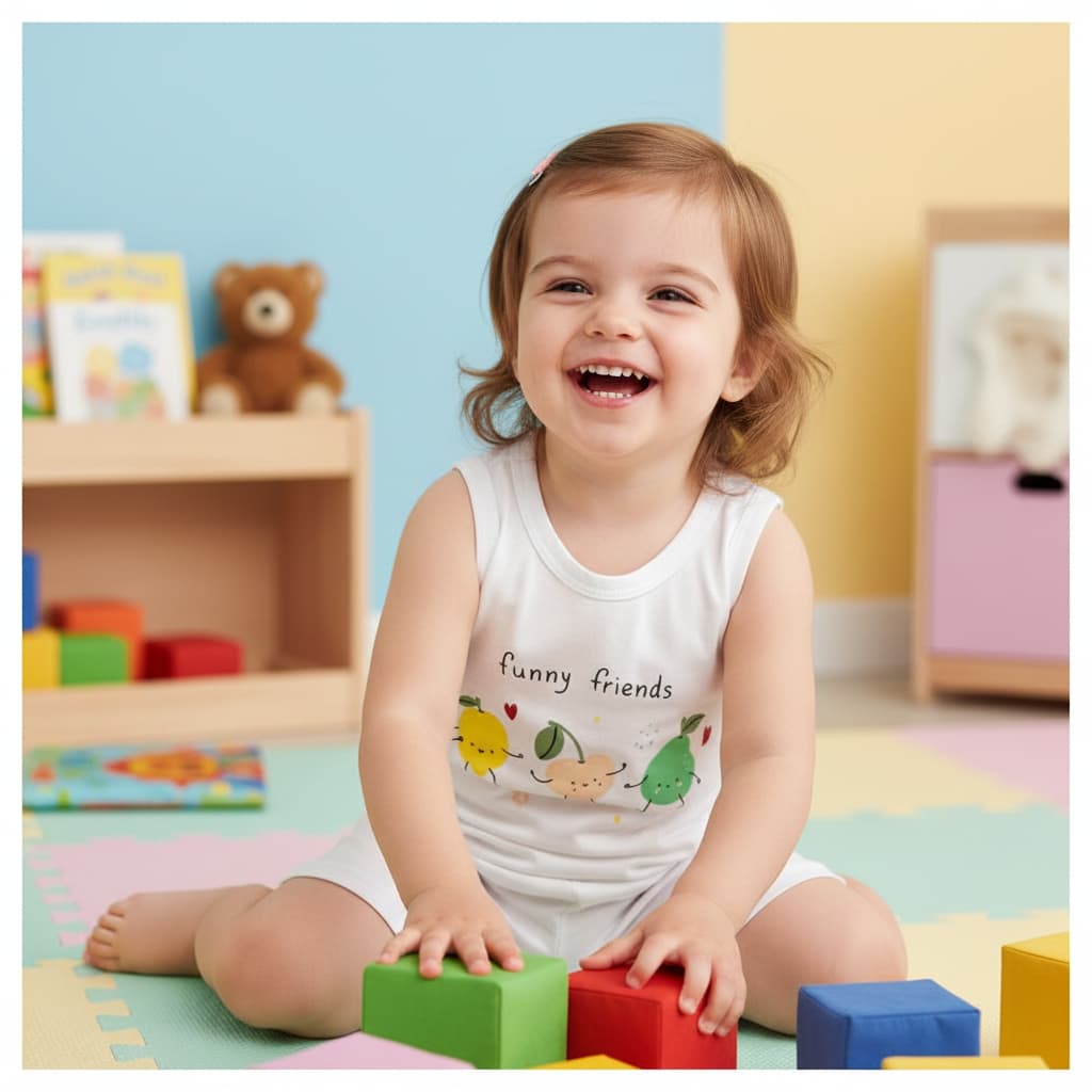 Conjunto Menina Meia Malha Estampas Diversas – Leve e Fresquinho | Roupa Infantil | 1 a 3 anos