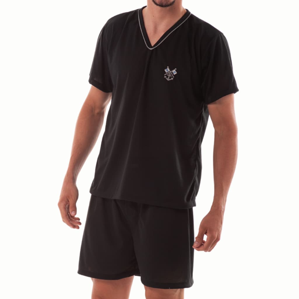 PIJAMA MASCULINO MANGA CURTA LISO VERÃO