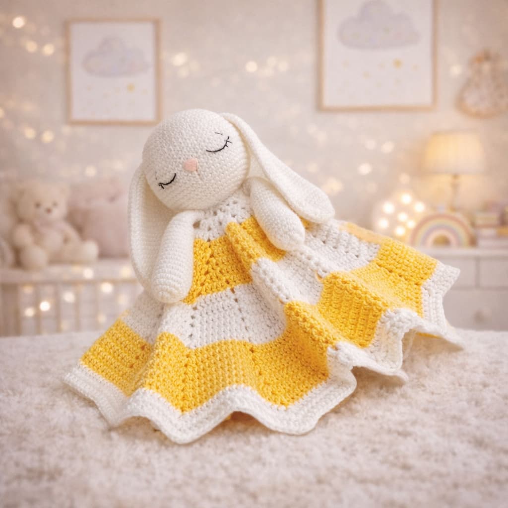 Naninha Coelho Dorminhoco Amigurumi para bebês/crianças/Páscoa