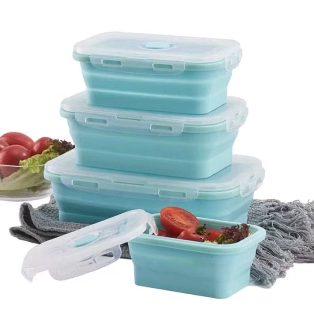 Conj. 4 Marmitas Retrátil Silicone Compacta E Versátil PP P M G