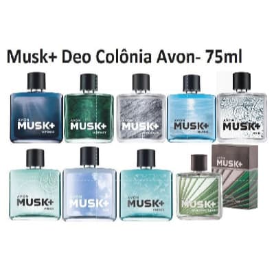 Colônia Desodorante Musk  +  Perfume Avon 75 ml Varias Fragrâncias
