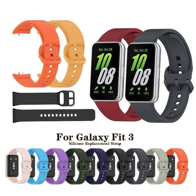 Pulseira para Samsung Galaxy Fit 3 Sm-R 390 pulseira de silicone de cor de metal pulseira inteligente  envio rapido