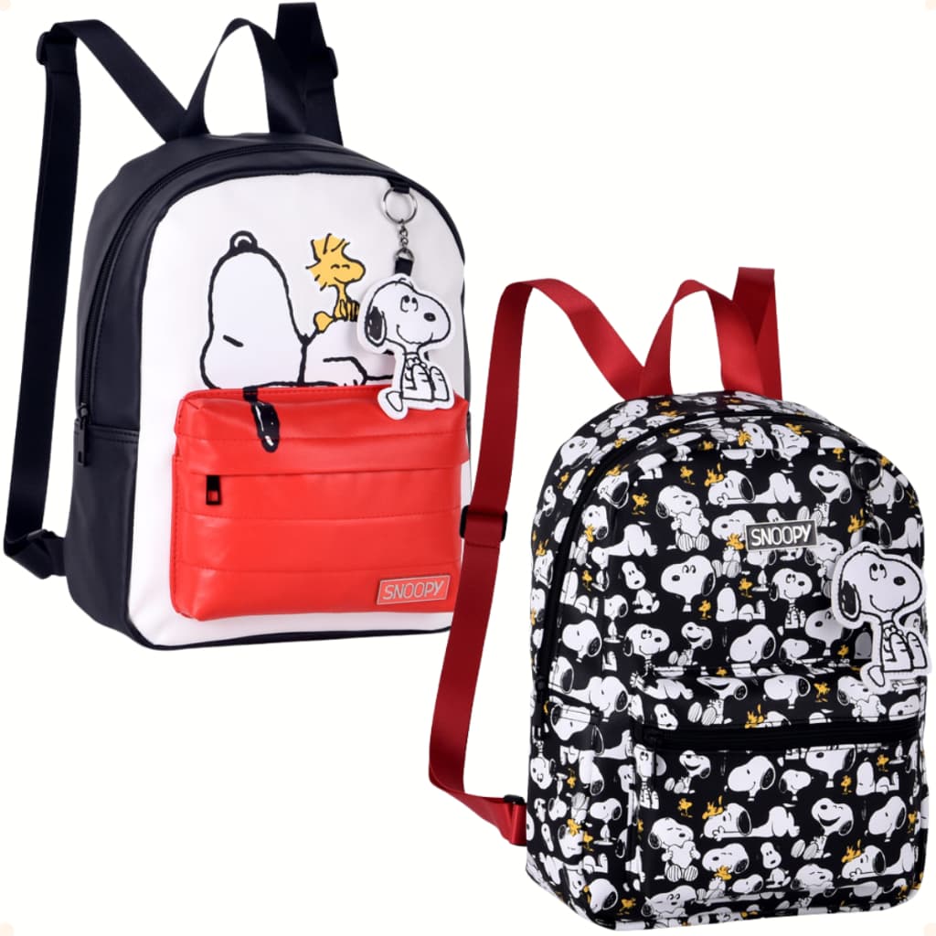 Mochila Oficial Snoopy 5 Litros 25x20x10cm 13 Polegadas REF.: SP26344