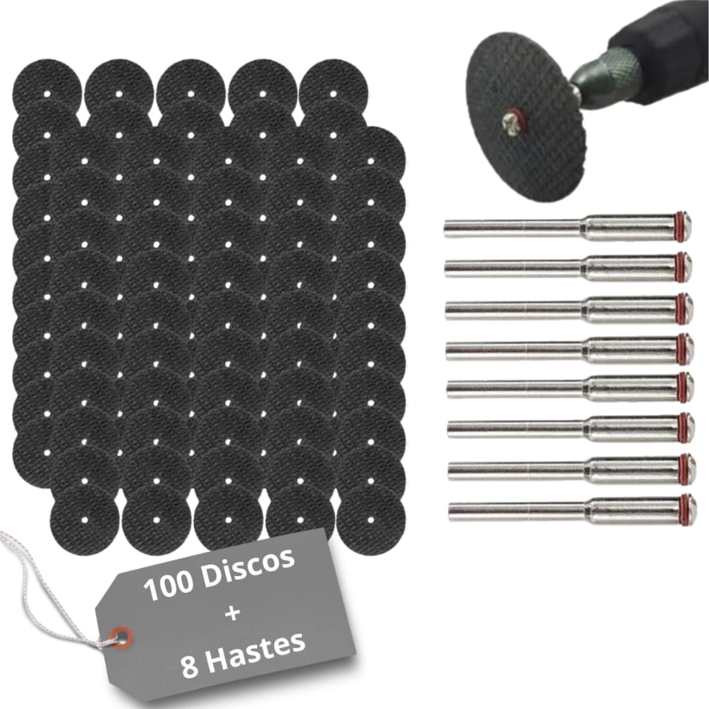Kit 25 a 100 Mini Discos De Corte 32mm Micro Retifica E Furadeira Para Metais Aço Ferro Alumínio