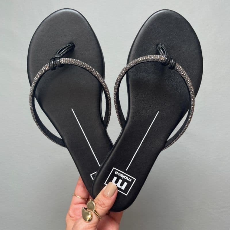 Rasteirinha Moleca Feminino Chinelo Leve Com Strass 5557.103