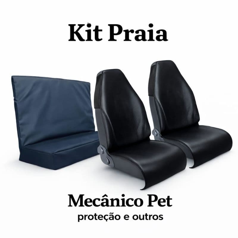 Capa Protetora Impermeável Banco Carro Pet Praia Areia Agua Sujeira Conservar Kit 3 Capas Couro