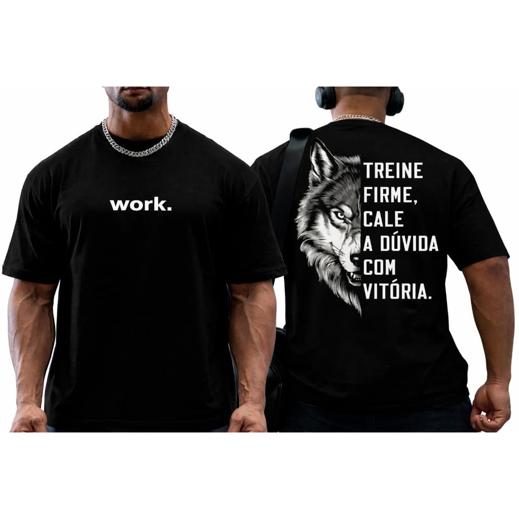 Camiseta Masculina Academia Preta – Treine Firme com Vitória