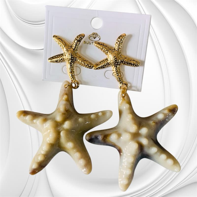 Brincos Búzios Estrela caracol concha beleza feminina aproveite garanta seu look