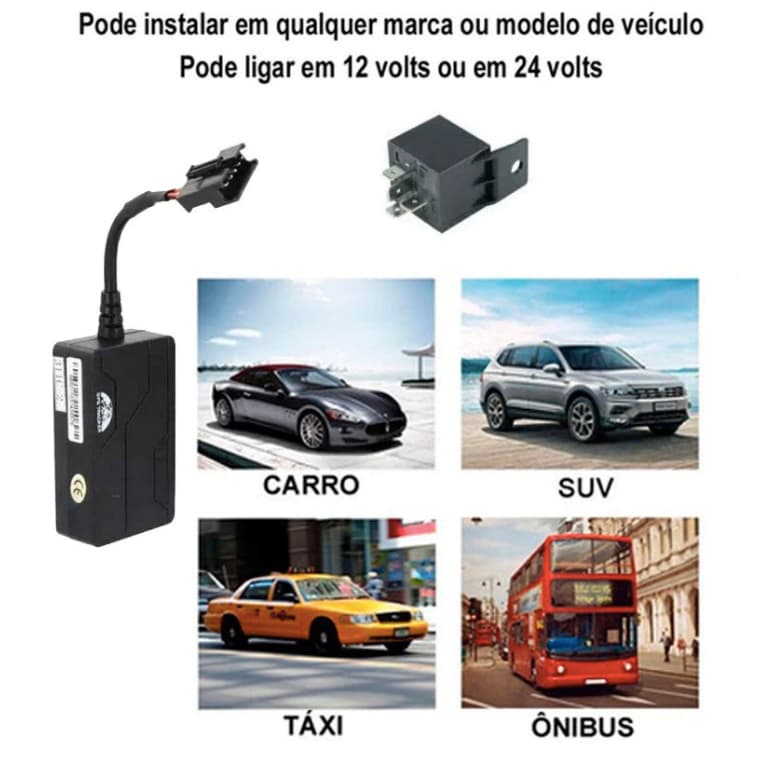 Rastreador GPS Veicular TK-311C - Localização em Tempo Real e Alarme Múltiplo