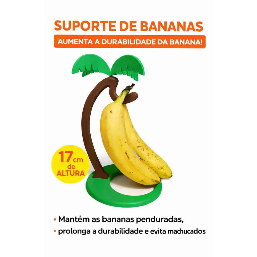 Suporte para Bananas em Bananeira | Conserva Melhor e Decora a Cozinha- Frete Grátis via Cupom