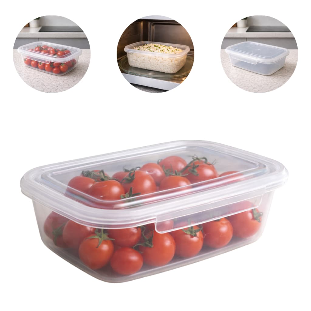 Marmitas Fitness 750ml/ Plásticos  com Trava Lateral BPA FREE - Microondas/Congelador