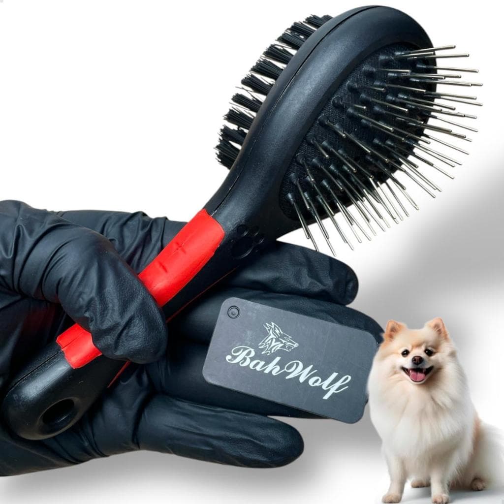 Escova pet  dupla sem Bolinhas (sem pinos) pequeno ou grande para spitz alemão lulu da pomerania