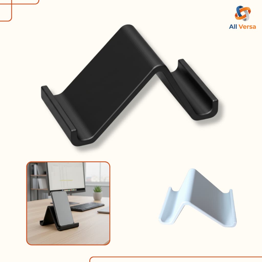Suporte de Celular de Mesa Minimalista PLA - Vertical & Horizontal Estável 2 Cores