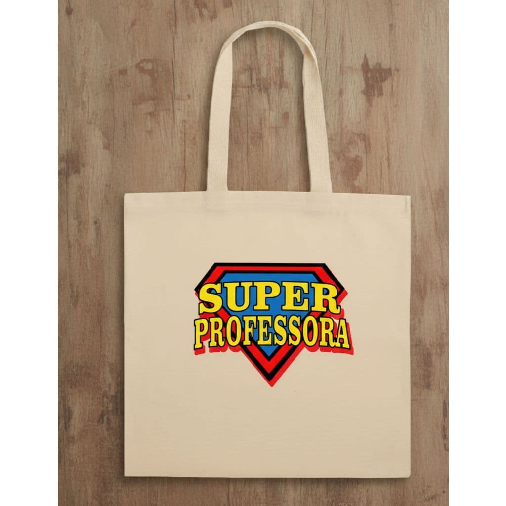 Sacola Ecobag Algodão Cru 32x38 professor