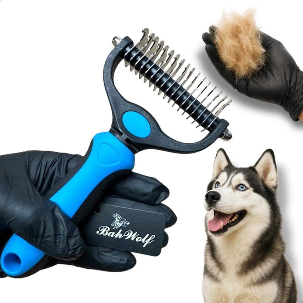 Rake / Rake + Pente Pet Bahwolf Grande 26 Dentes Dupla Face Uso Profissional Pet Shop