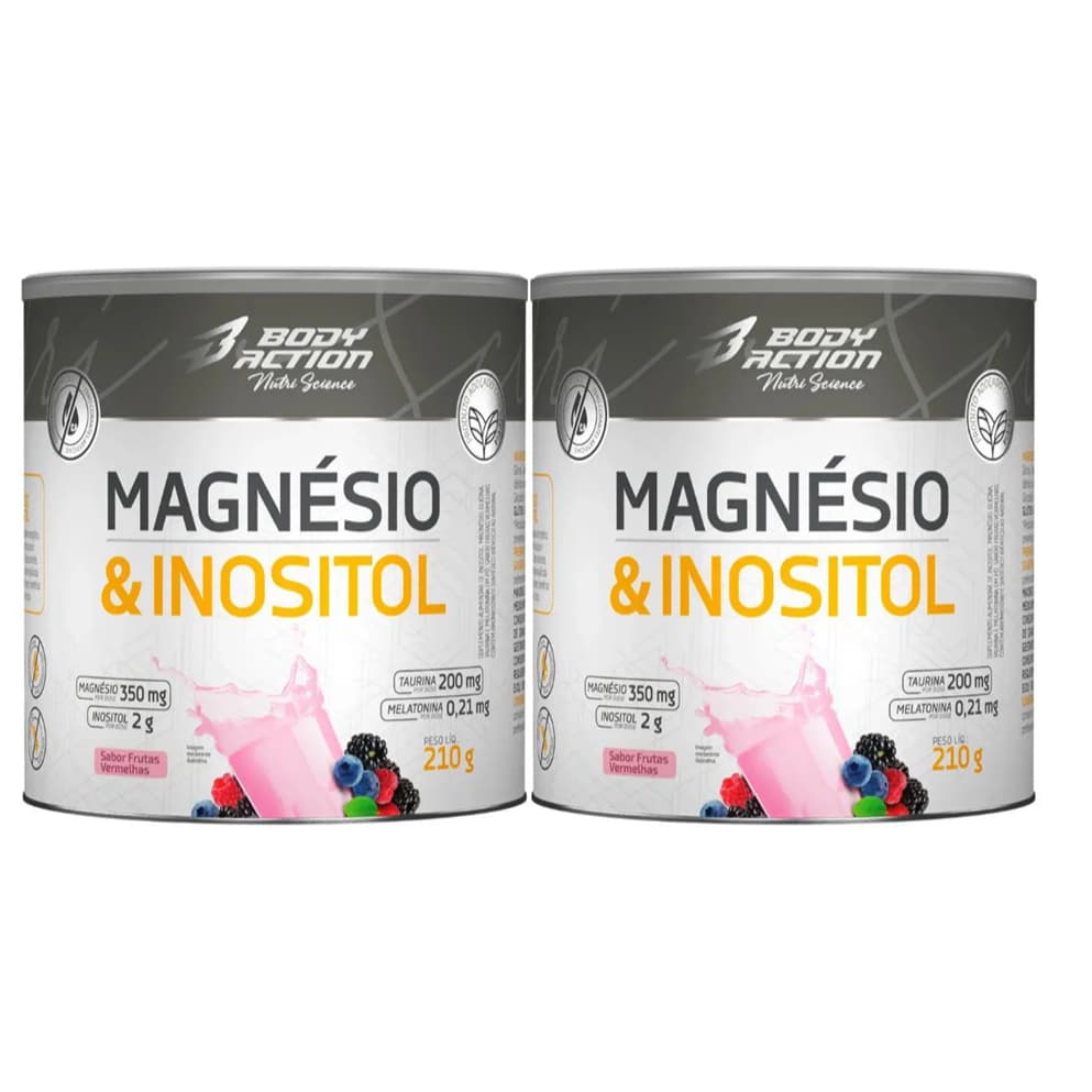 Kit 2 Magnesio Inositol Taurina Melatonina Body Action