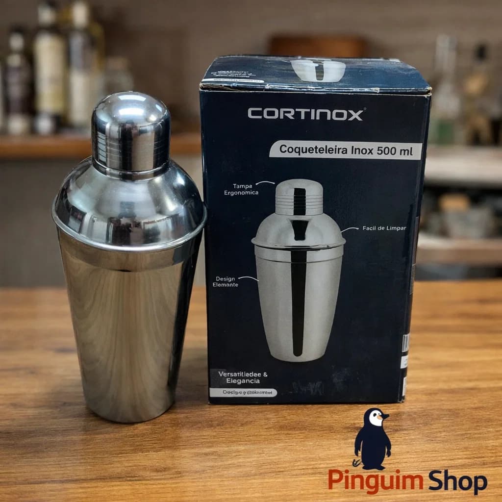 Coqueteleira Inox 500ml Profissional Shaker Drinks Bartender Pronta Entrega