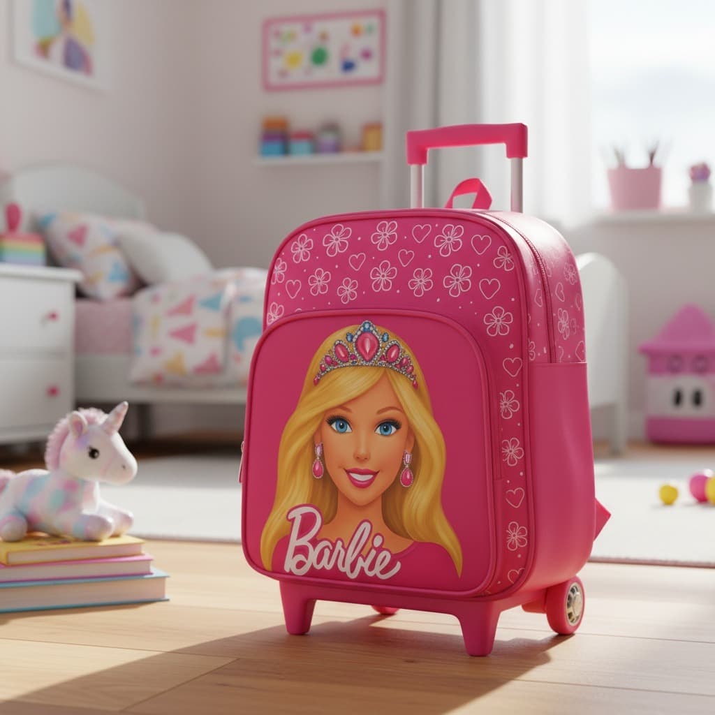 Mochila Escolar Carrinho Pequeno para creche passeio Infantil Menina e Menino Personagens