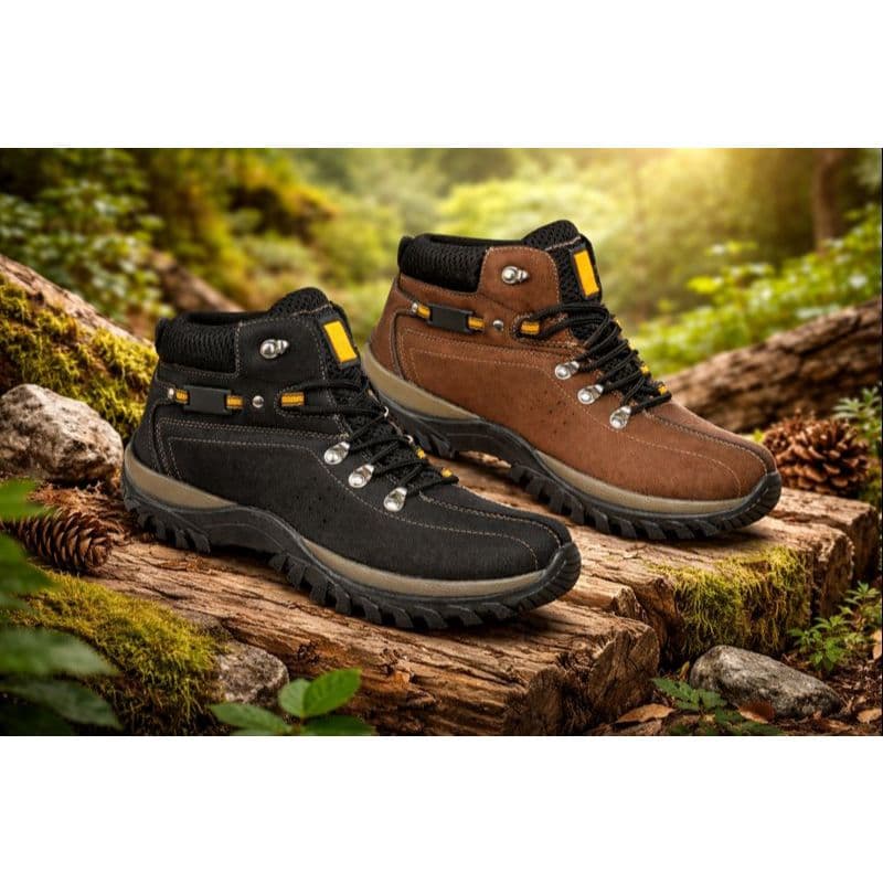 Kit 2 Pares Bota Coturno Masculina Trilha Trabalho em Lona Muito Leve