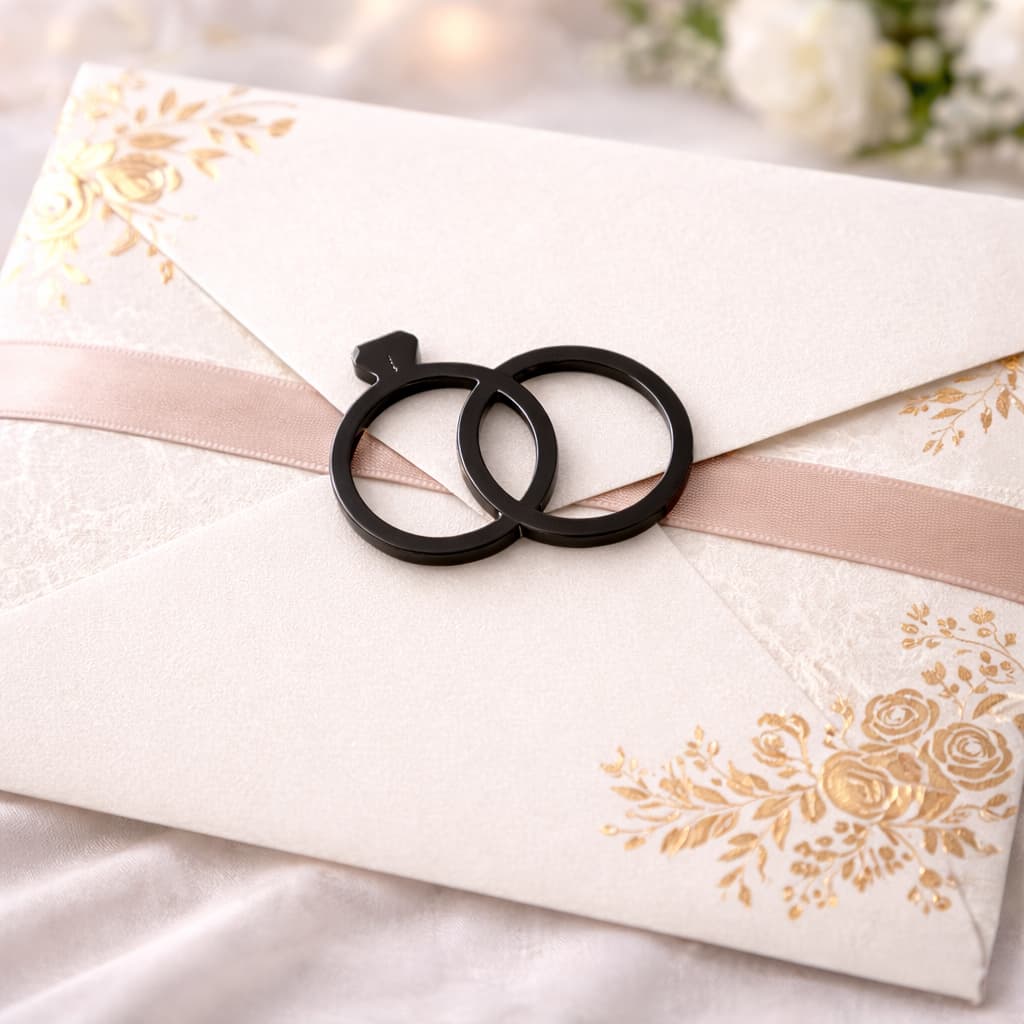 KIT DE 50 SELOS DE ALIANÇAS Casamento Noivado Romântico Luxuoso Convites Cartões Envelope elegante noivos selar padrinho